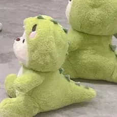 Brinquedo De Pelúcia De Urso Verde Macio Realista-Travesseiro De Animal Fofo Para Companheiro De Dormir