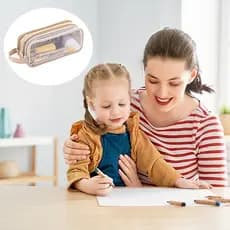 Grande Capacidade Lápis Papelaria Caixa Ampla Abertura Simples Casos Para Escritório Negócios Viagens Adultos