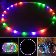 Aro Iluminado Por LED De 60 Cm-Anel Colorido De Fitness Para Exercícios De Dança