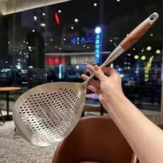 Colher De Filtro De Aço Inoxidável-Malha Coador Com Isolamento Térmico Para Cozinha Doméstica