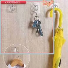< VARSTR > Gancho De Parede Adesivo Tipo Anel De 7 * 7cm , Haste De Cortina , Suporte De