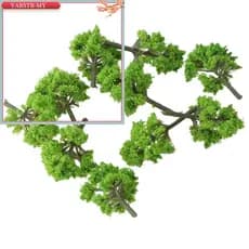 < VARSTR > 10 Peças 4CM Modelo Árvores Ferrovia Diorama Mini Cenário Cena De Escala De Plástico