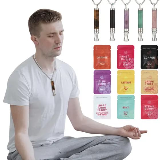 Breath Quitgo Breathing Colar Breathlace Stress Ansiedade Alívio Corrente Para Adultos [covdes.br]