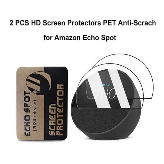 2 PCS Protetores De Tela HD Anti-Riscos PET Para Echo Spot (Versão Em 2024) [covdes.br]
