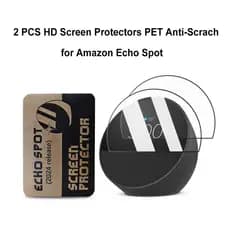 2 PCS Protetores De Tela HD Anti-Riscos PET Para Echo Spot (Versão Em 2024) [covdes.br]