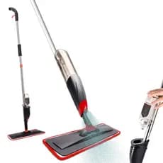 Mop Spray Giratório c/ Reservatório Rodo Inteligente Limpeza Esfregão Flat Rodo Mágico