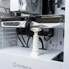 Suporte para Placa de Vídeo GPU Ajustável Universal Estilo Pilar Grego Branco