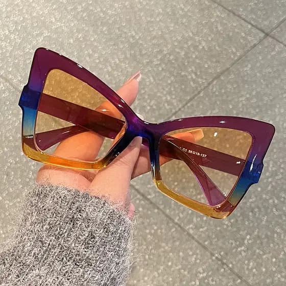 Retro Ao Ar Livre Óculos De Sol Feminino Masculino Vintage Forma Borboleta Nova Moda Quadro Completo Proteção UV