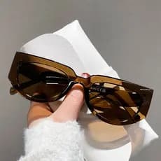 Vintage Marca De Luxo Designer Plana Superior Meio Oval Óculos De Sol Feminino Para Homem 2024 Moda Punk Rosa Populares