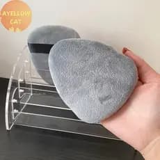 AYellowcat 1Pc Grande Forma De Gota Veludo Cosmético Puff Mulheres Esponja De Maquiagem Macia Fundação Creme Beleza Ferr