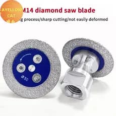 AYellowcat M14 Serra De Diamante Com Flange Removível Disco De Corte Turbo Para Granito Mármore Cerâmica De Concreto Fer
