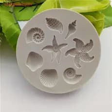 Vbr Ocean Biológica Conchas Do Mar Bolo De Chocolate Molde De Silicone Ferramentas De Cozinha BR