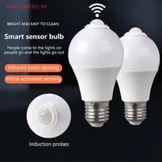 Vbr E27 PIR Sensor De Movimento Lâmpada LED Com Detector Luz Noturna BR