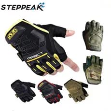 Luvas De Motocicleta Para Motociclismo Meia-Luva De Corrida Ao Ar Livre Dura Sem Dedos