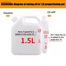Novo Tanque De Garrafa De Mistura De Óleo Combustível De Gasolina De 2 Tempos De 1.5L Litro Para Peça De Ferramentas De