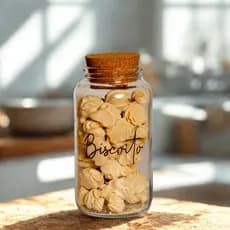 Pote de Vidro para Biscoitos 830ml com Tampa | Porta Biscoito | Pote para Biscoito | Biscoiteira