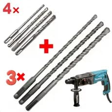Fertak Kit Jogo De Brocas P/ Concreto SdsPlus 7 Peças Encaixe Rápido