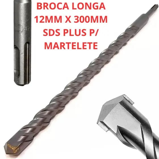 Broca Para Concreto Encaixe Sds Plus 12mm X 300mm Martelete