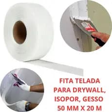 MTX - Fita Telada para Drywall, Isopor, Gesso 50 MM X 20 M, Porcelanato Nicho