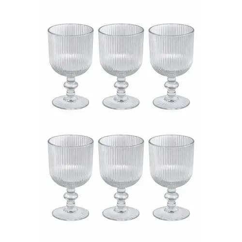 Conjunto 6 Tacas Vidro 380ml Design Sofisticado Vinho Espumante Bebidas Elegantes Festa