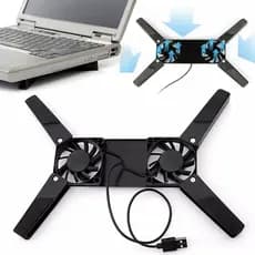 ❄️ Cooler Usb Notebook Duplo Base Ventilador Dobrável Portátil