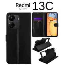 Capa Carteira Redmi 13C Couro Magnética Porta Cartão Proteção 360° Premium Carteirinha