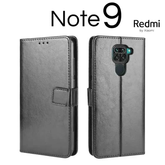 Capa Carteira Redmi Note 9 Couro Magnética Porta Cartão Proteção 360° Premium
