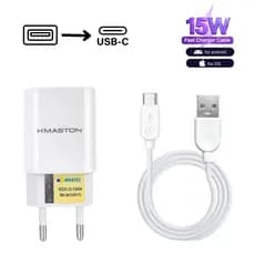 ⚡ Carregador Rápido 15W H’Maston + Cabo Tipo C | USB Duplo 2 Portas | ANATEL | Envio Imediato