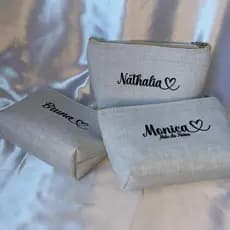Necessaire de Casamento c/ Nome e Monograma do Casal/ casamento, aniversário, madrinha, padrinho.