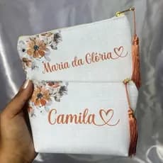 Necessaire personalizada 1 unidade TERRACOTA p/ madrinhas, mãe da noiva(o), presente, casamento, lembrancinha.