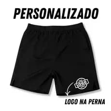Short Tactel Personalizado com Elastano Sua Logo Bermuda Masculino Treino Empresa Treinamento Luta