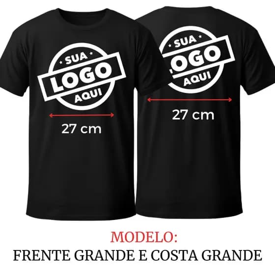 Camiseta Unisex Personalizavel Personalizada Com Sua Logo | 100% Algodão Confort Estampa Resistente