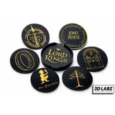 Kit 6 Porta Copos Senhor dos Anéis The Lord of the Rings | Descanso de Copo Medieval Árvore de Gondor |
