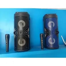Caixa De Som Torre Bluetooth Ketchup C/ Microfone , Alça E Controle Azul