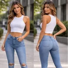 Cropped Ribana costa nadador regada feminina canelado verão kit 2 cropped