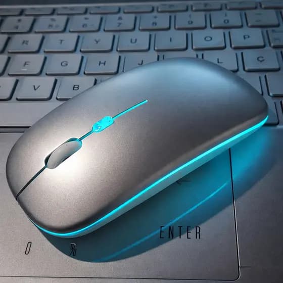 Mouse sem fio com RGB DPI ajustável recarregável