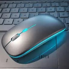 Mouse sem fio com RGB DPI ajustável recarregável