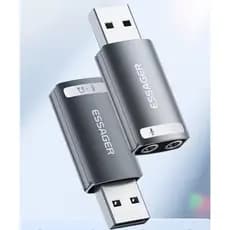 Conversor de Áudio USB Essager - Conexão Simples e Áudio de Alta Qualidade