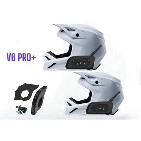 Intercomunicador Bluetooth Original EJE4S V6 PRO + para Capacete de Moto - 2 Pilotos /6 Conectados Longo Alcance