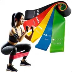 Kit 5 Faixa Elástica Super Mini Band Para Treino Exercícios