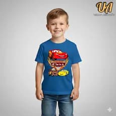 Camiseta Infantil Masculina Estilo Desenho Filme Carros - 100% Algodão