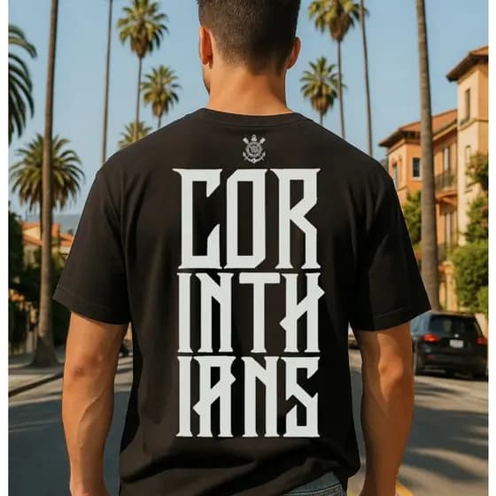 ️️Camiseta Plus size Masculina 100% Algodão Premium Corinthians Gaviões da Fiel ️Manto Timão