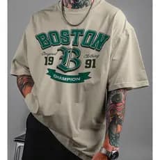 Camiseta Masculina Streetwear Plus Size e Oversized Boston Legacy Premium 100% Algodão