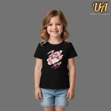 Camiseta Infantil Feminina e Unissex Anime e Desenho Naruto Personagem Sakura Haruno Super Macia 100% Algodão
