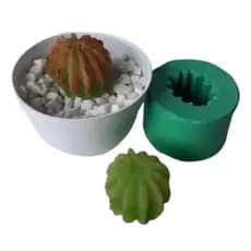 Forma Molde Silicone Sabonete Vela Biscuit Resina - Suculenta Mini Cacto
