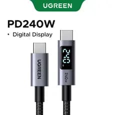 Cabo De Dados De Carregamento UGREEN 240W USB 2.0-C Para Exibição Digital Trançado De Alumínio Compatível Com iPhone Sér