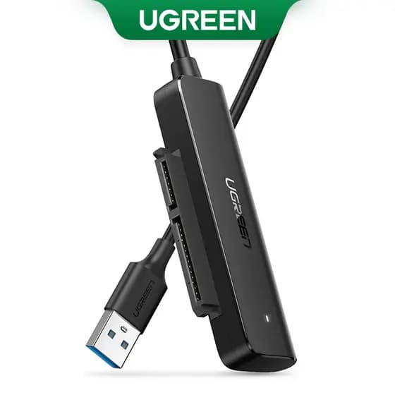 Conversor USB UGREEN SATA 3.0 Para Adaptador Disco Rígido Externo De 2,5'HDD/SSD 5Gbps Cabo Com Fixo De 50cm