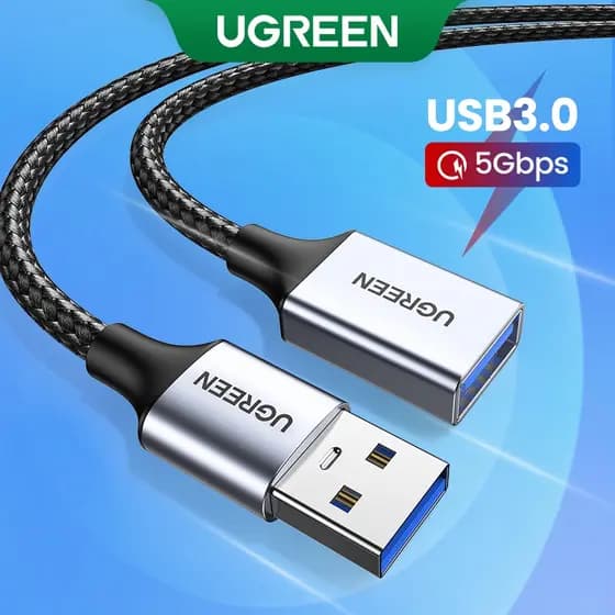Ugreen USB 3.0 Cable USB Extension Cable Male to Female Data Cable USB3.0 Extender Cord for PC TV USB Extension