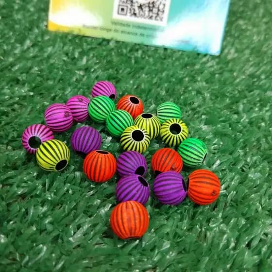 Kit 6 Miçangas de Pesca Sorocaba Tradicional  Fluorescentes - Cores Vibrantes - Fisgada Garantida