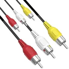Cabo De Audio E Vídeo Cabo Rca Macho X Rca Macho Colorido 1,5 Metros